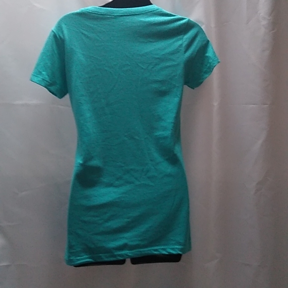 Teal short sleeve with shiny letters Las Vegas - Picture 5 of 8